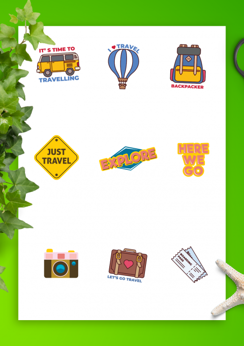 free world travel stickers