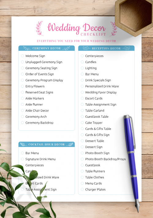 Wedding Planner Checklist PDF - Download PDF