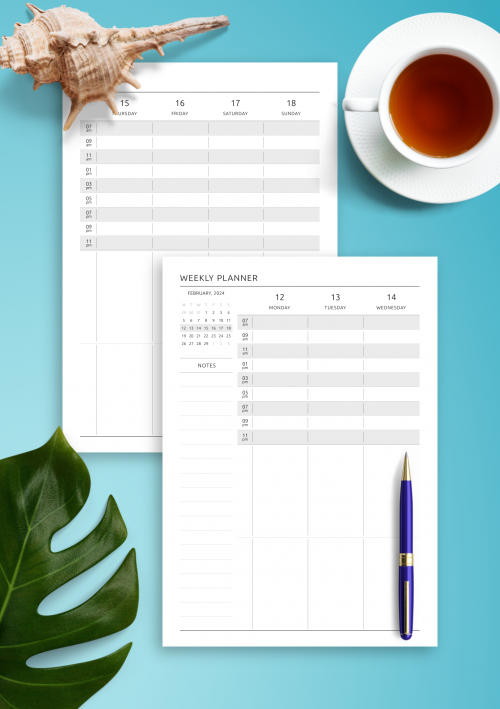 weekly planner worksheet pdf