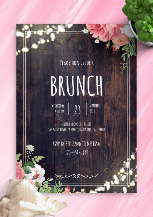 Featured image of post Templates Birthday Brunch Invitations It provides full details about the venue and the birthday day date of a boy and girl