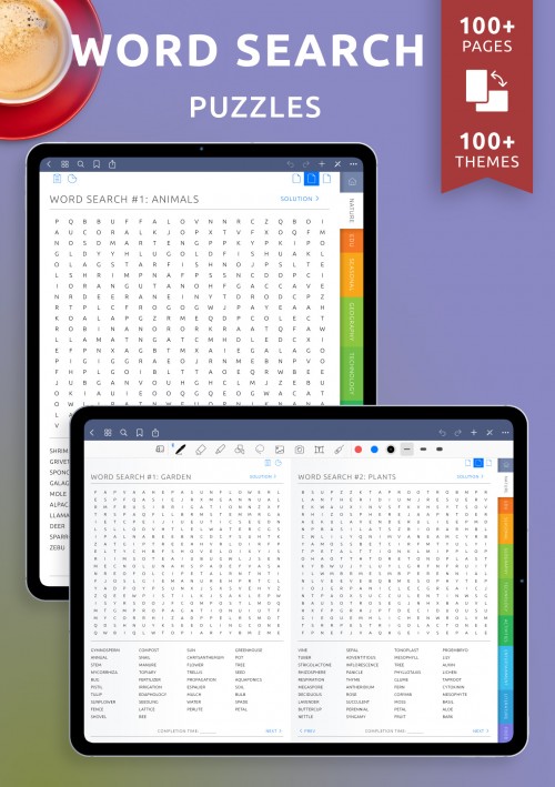 IPad Word Search Puzzles Hyperlinked Book 