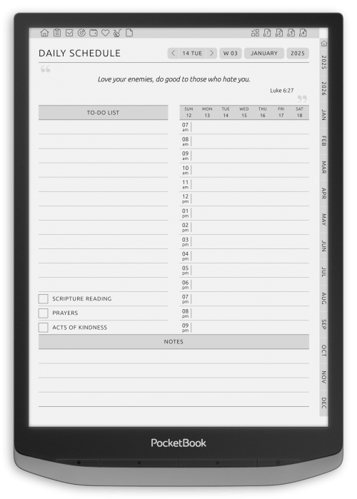 PocketBook - Christian Planner - Portrait Contrast Theme