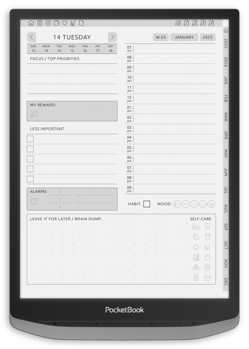 PocketBook - ADHD Planner - Portrait Contrast Theme