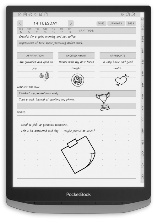 PocketBook - Gratitude Planner - Portrait Contrast Theme