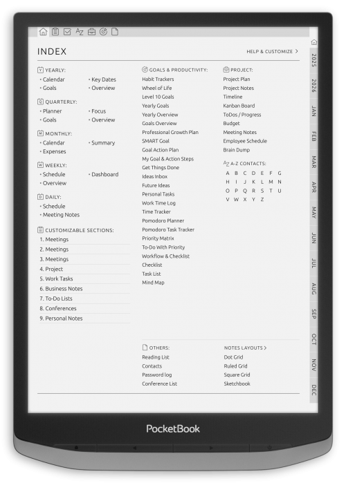 PocketBook - Business Meeting Notes - Portrait Contrast Theme