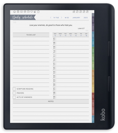Kobo - Christian Planner - Portrait Contrast Theme