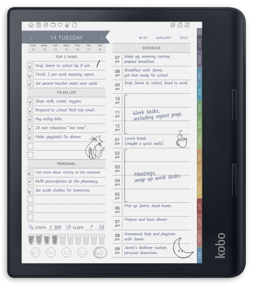 Kobo - Life Planner - Portrait Contrast Theme