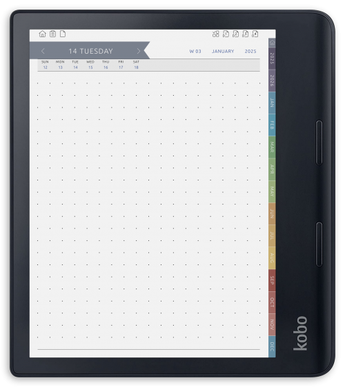 Kobo - Bullet Journal - Portrait Contrast Theme