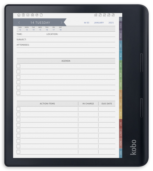 Kobo - Meeting Notes - Portrait Contrast Theme