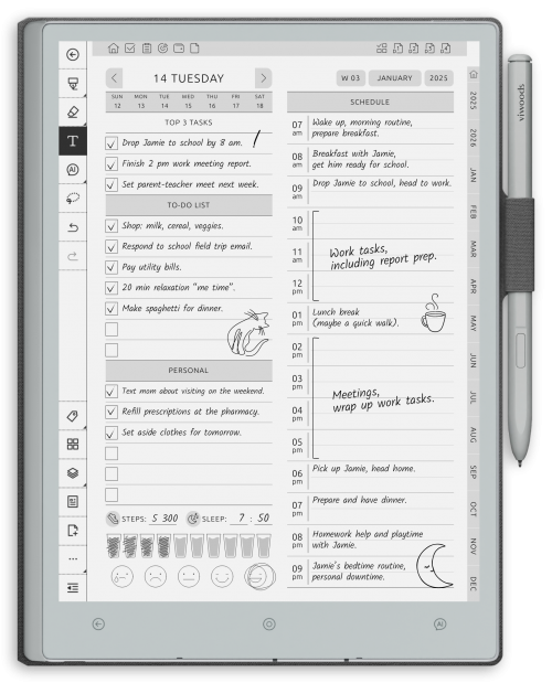 reMarkable Daily Planner - Portrait Silken Theme