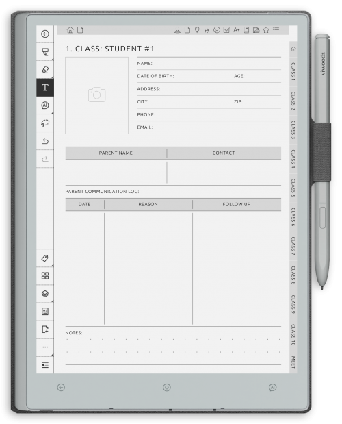 reMarkable Teacher Planner - Portrait Silken Theme