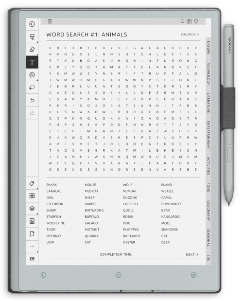 reMarkable Word Search Puzzles - Portrait Elegant-Color Theme
