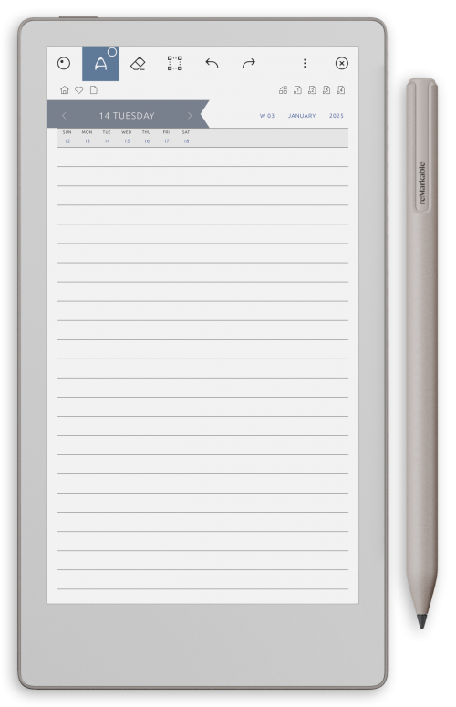 reMarkable Diary Planner - Portrait Silken Theme