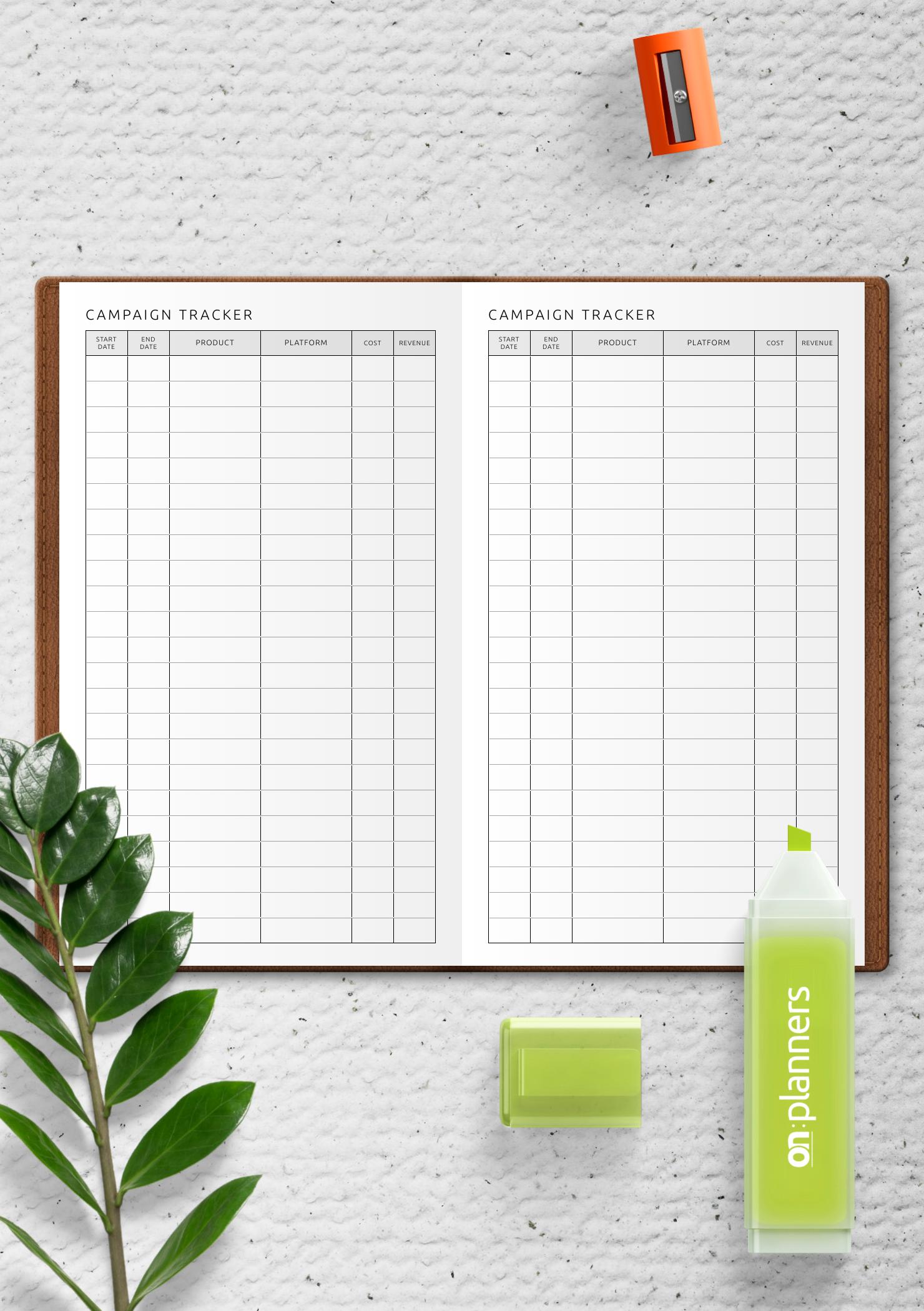 Download Printable Campaign Tracker Template PDF