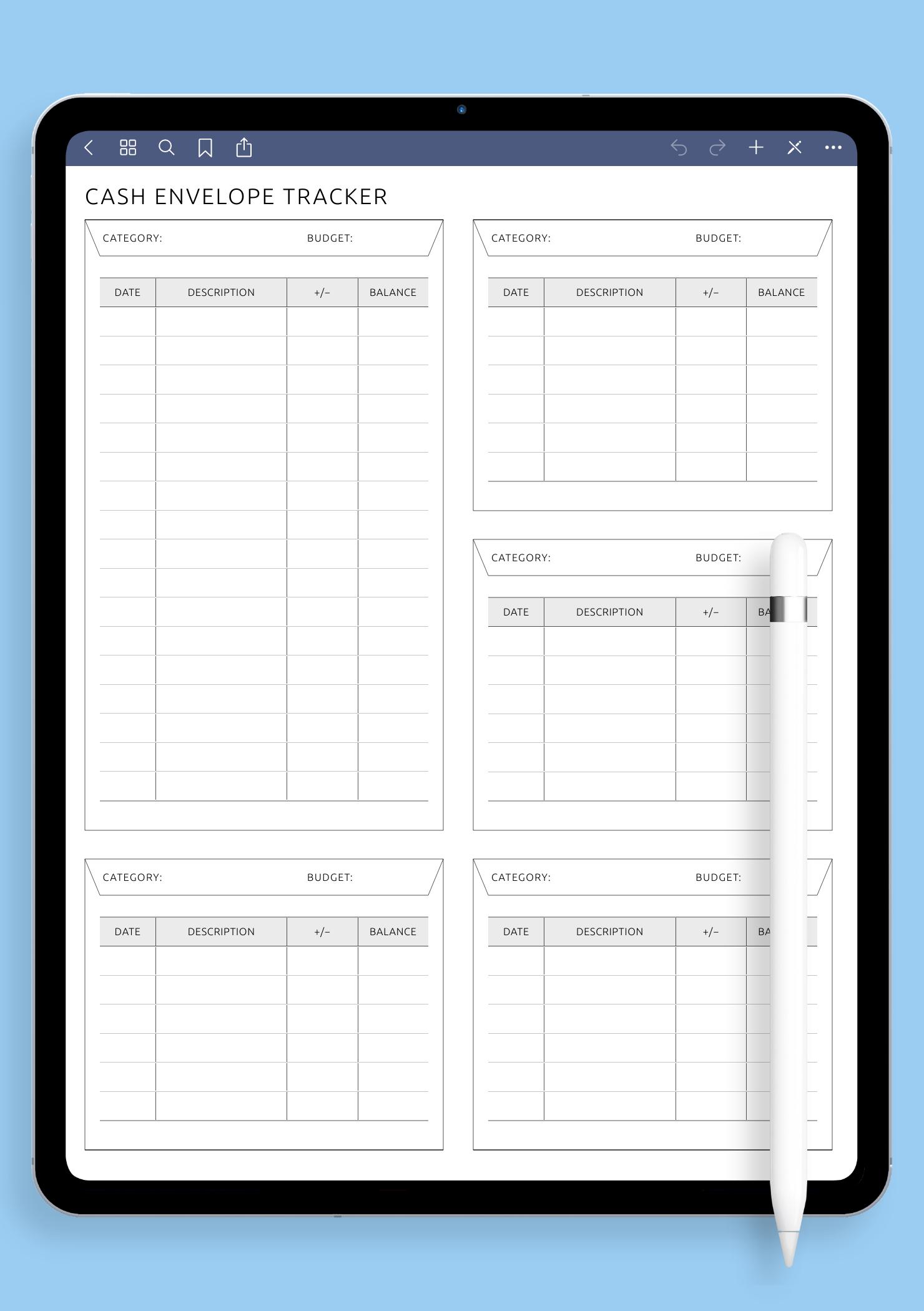 Get Cash Envelope Tracker PDF - Printable or Digital Template for ...