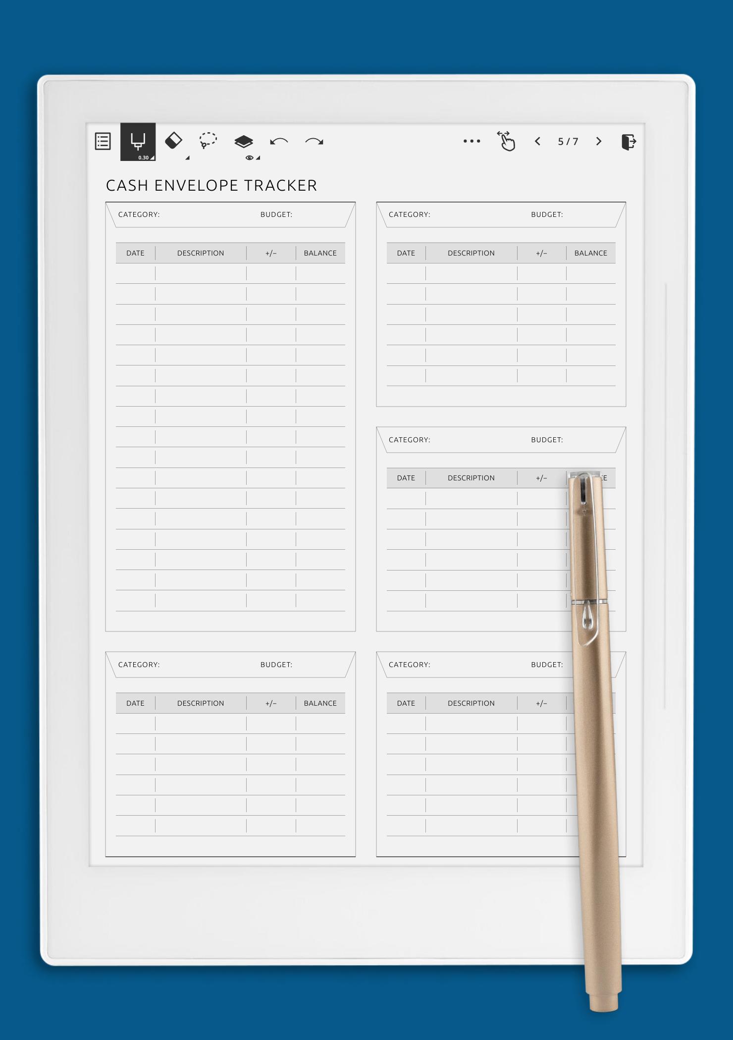 Get Cash Envelope Tracker PDF - Printable or Digital Template for ...