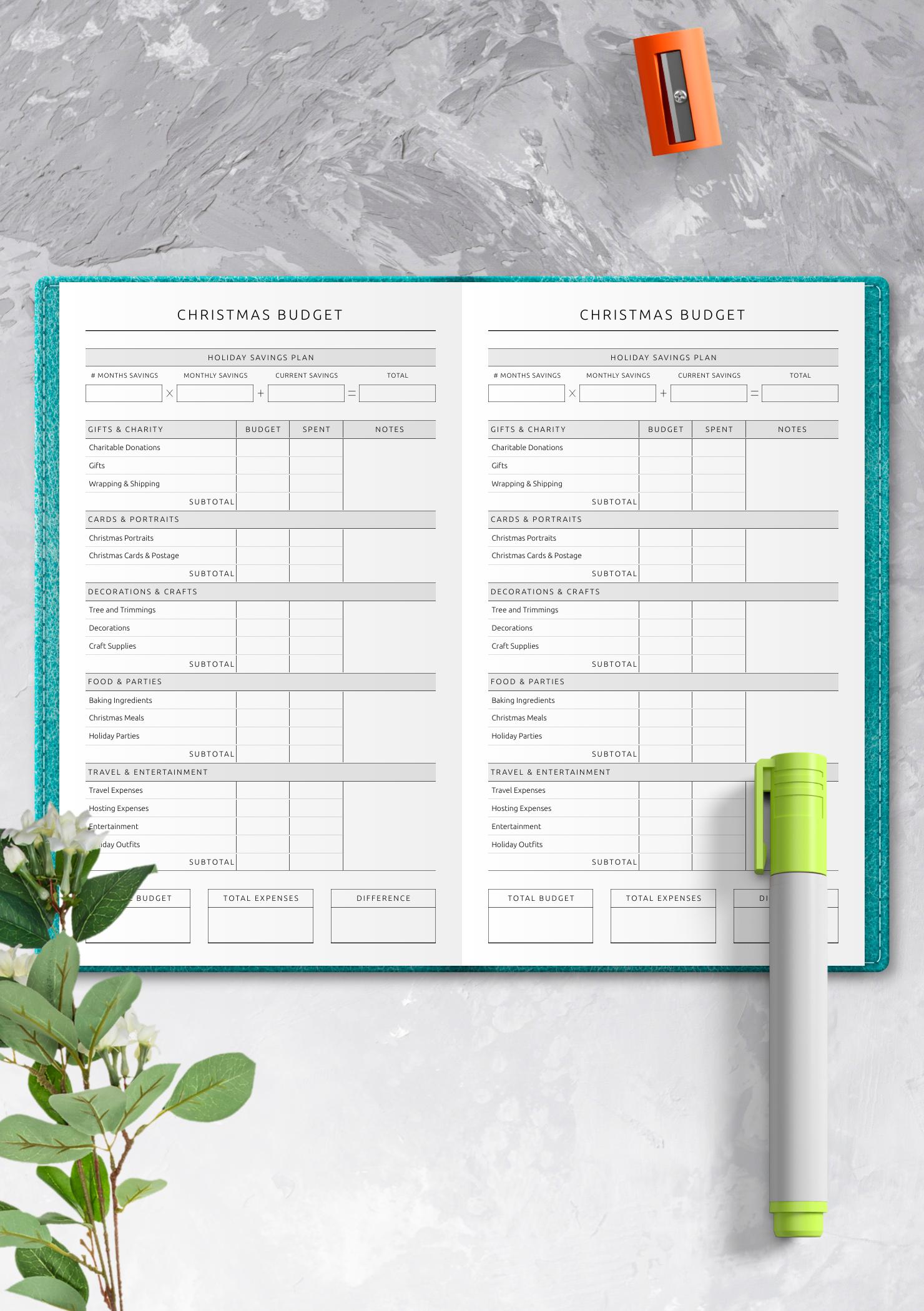 Download Printable Christmas Budget - Original Style PDF