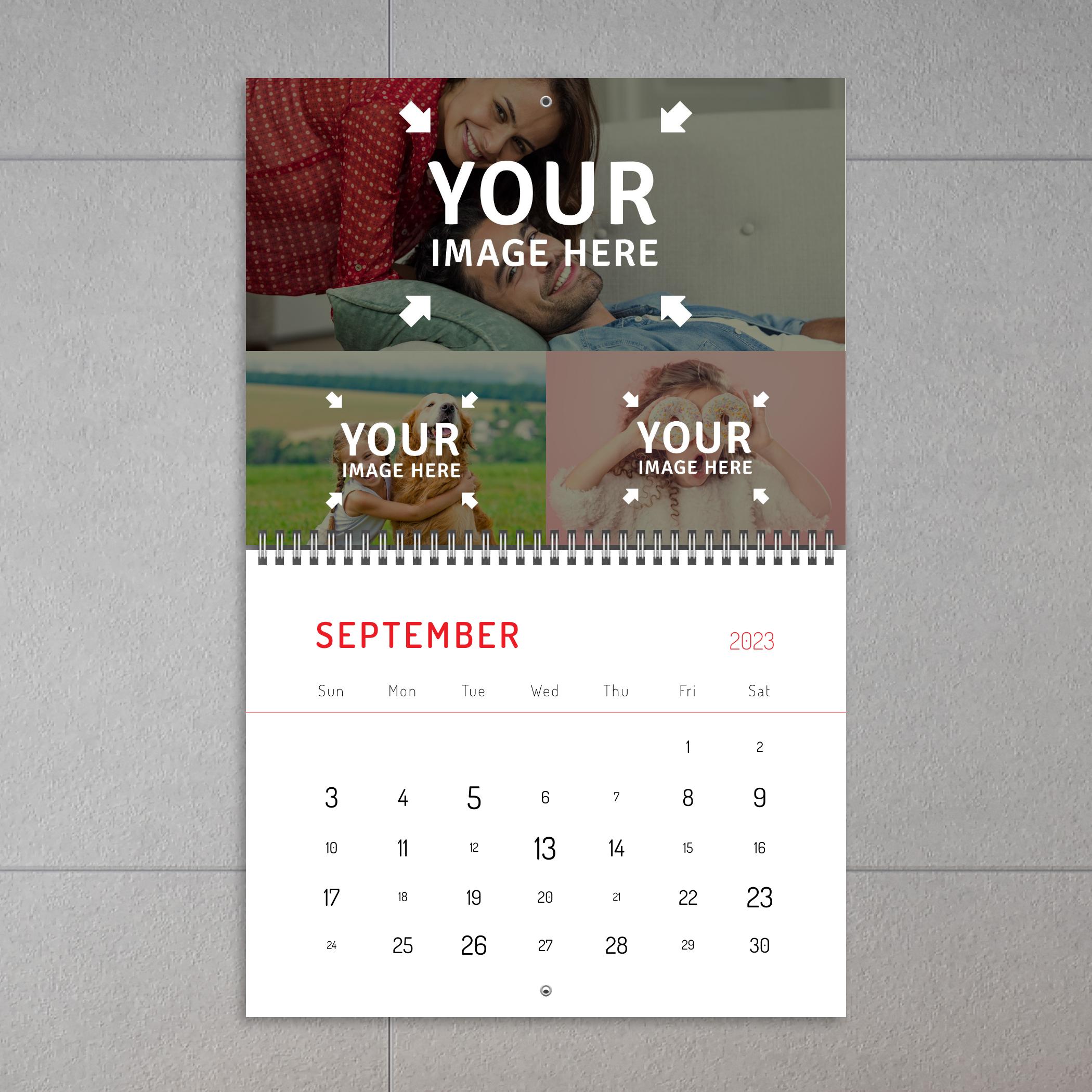 Custom Collages Photo Calendar - Add photos and customize online