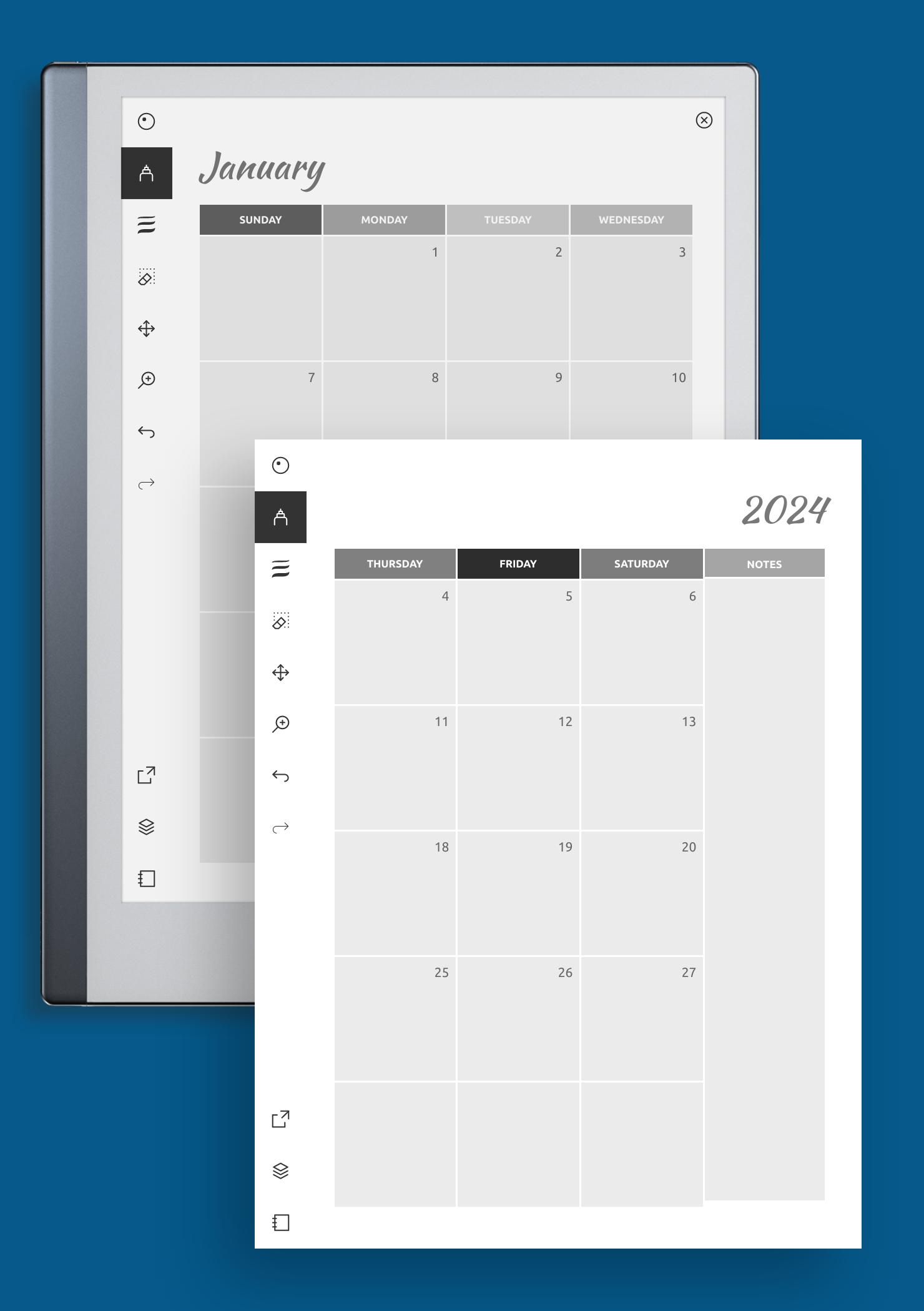 Download Printable Colorful monthly calendar PDF
