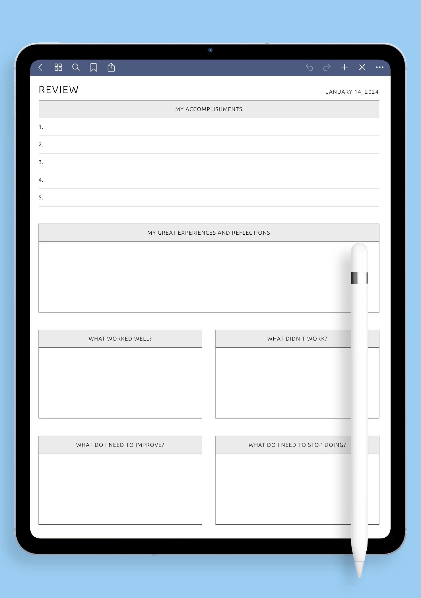 Printable And Digital Dated Review Template Download PDF For printable-and-digital-dated-review-template-download-pdf-for