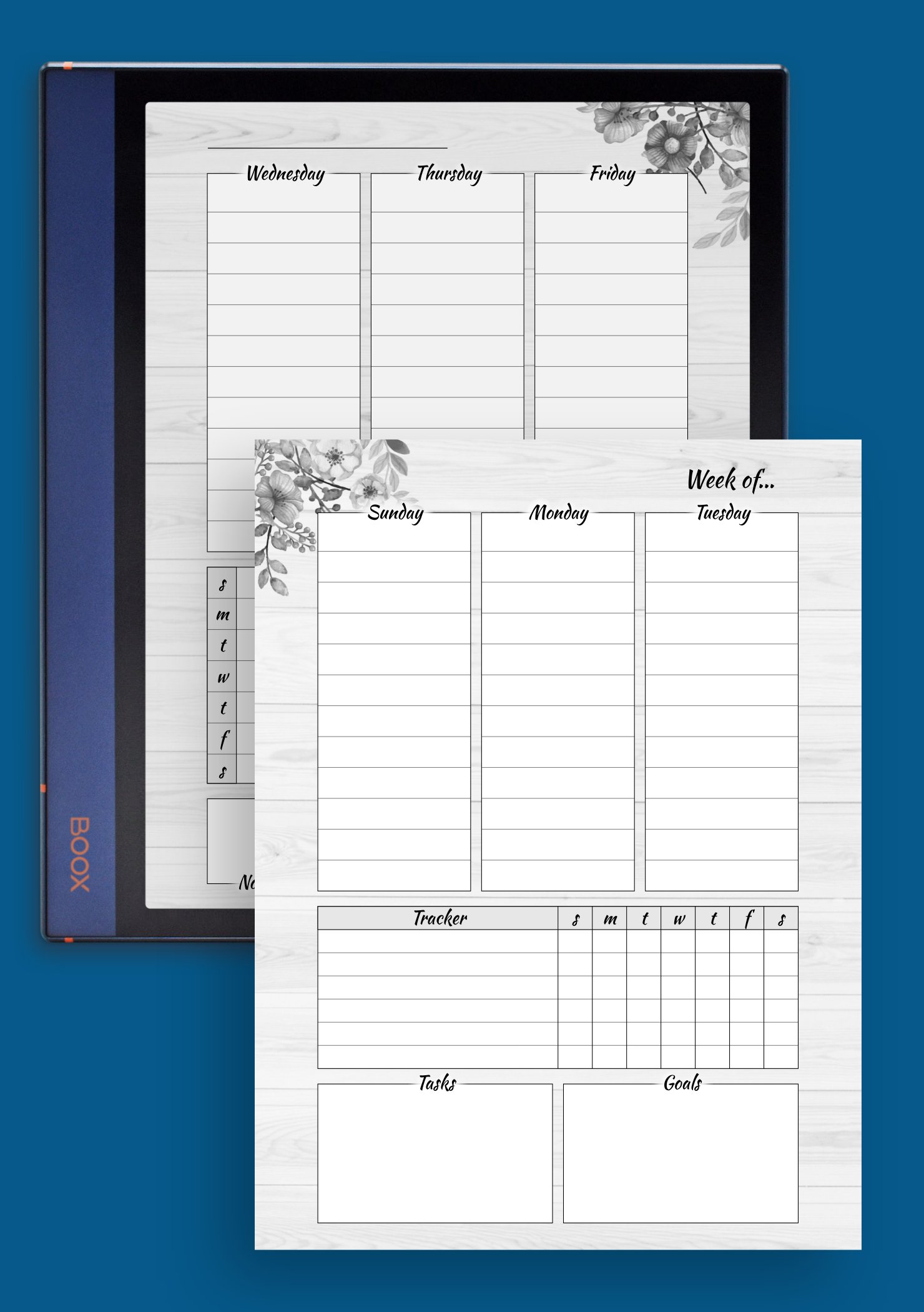 Download Printable Floral Weekly Planner Pdf