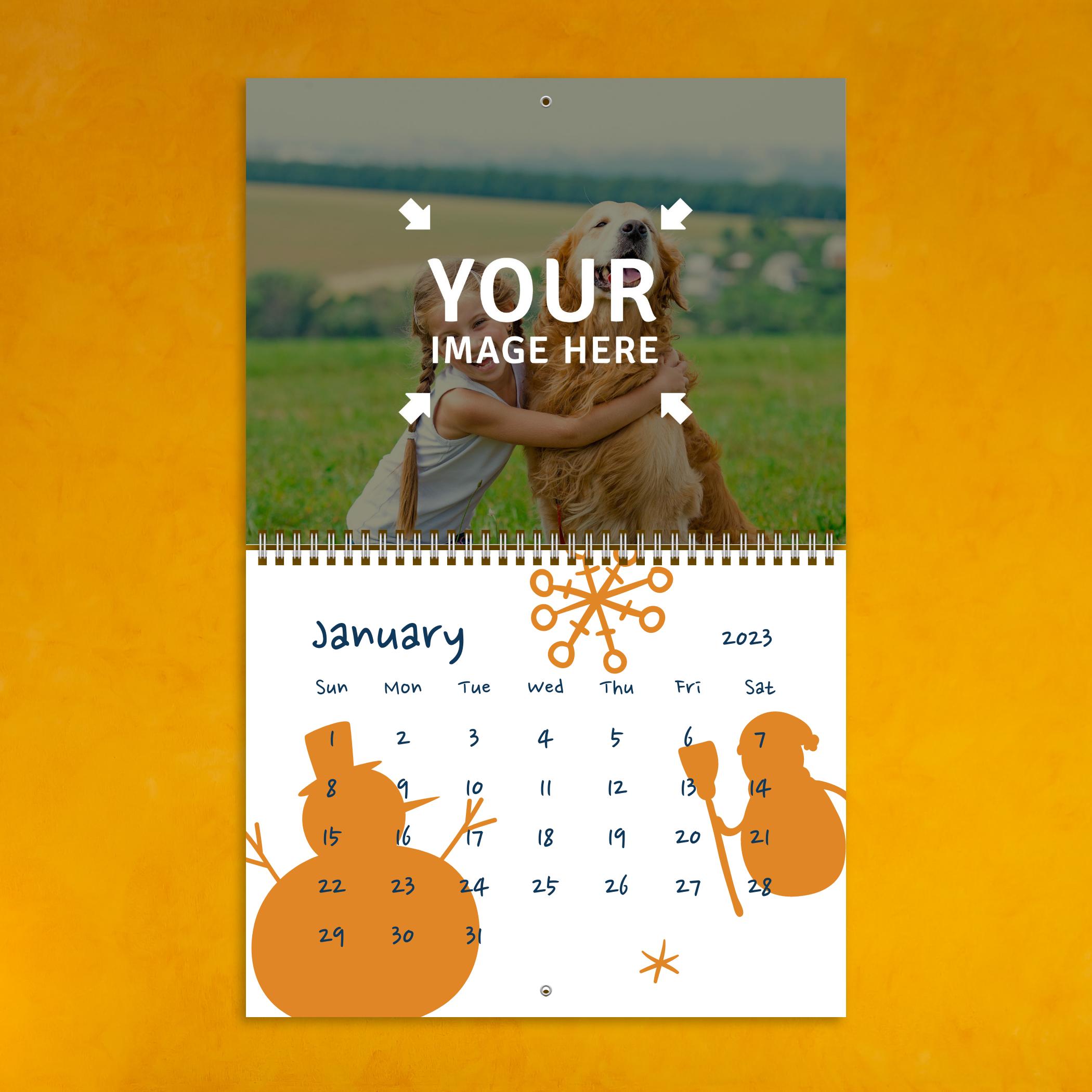 Create Custom Photo Calendar - Add photos and customize online