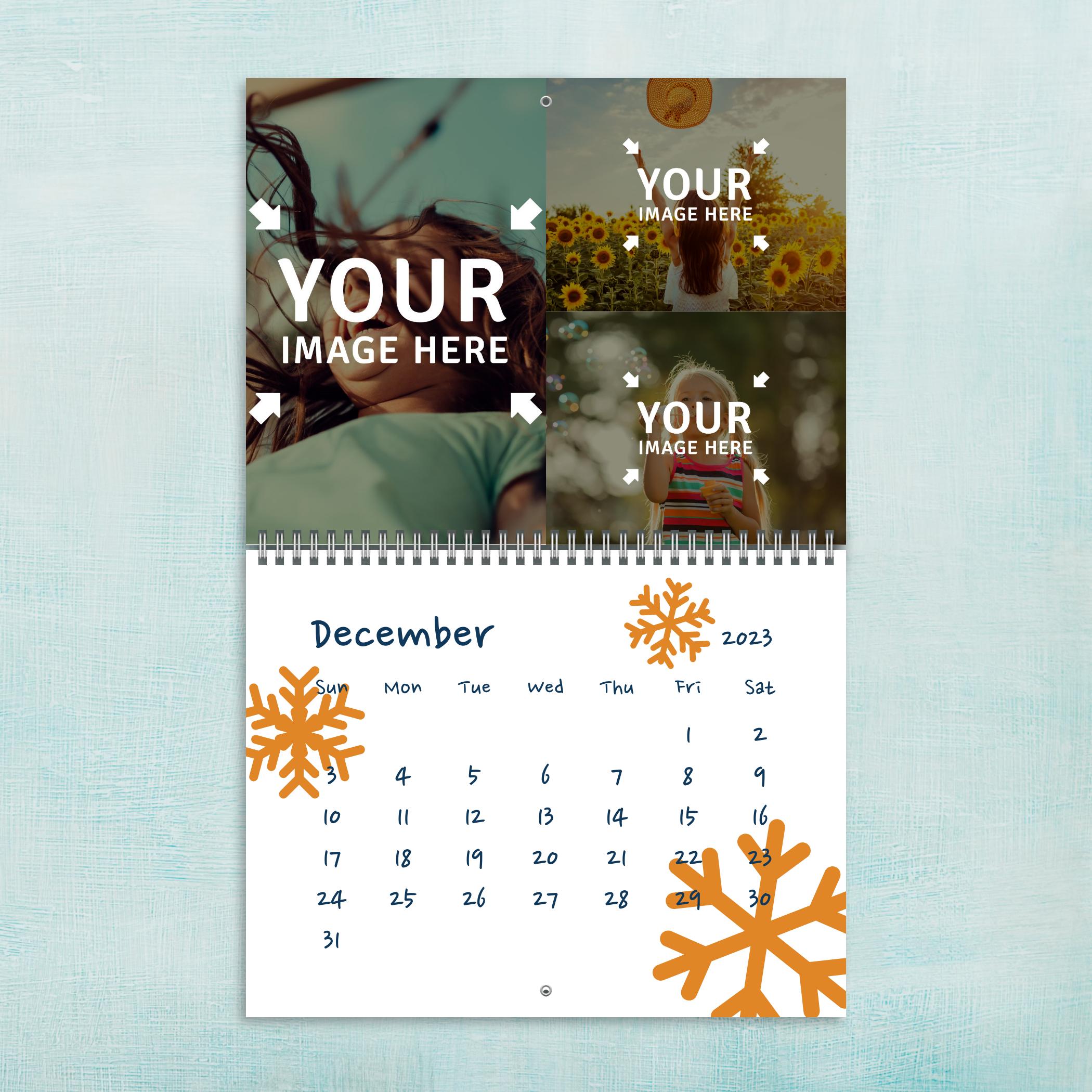 Create Custom Photo Calendar - Add photos and customize online