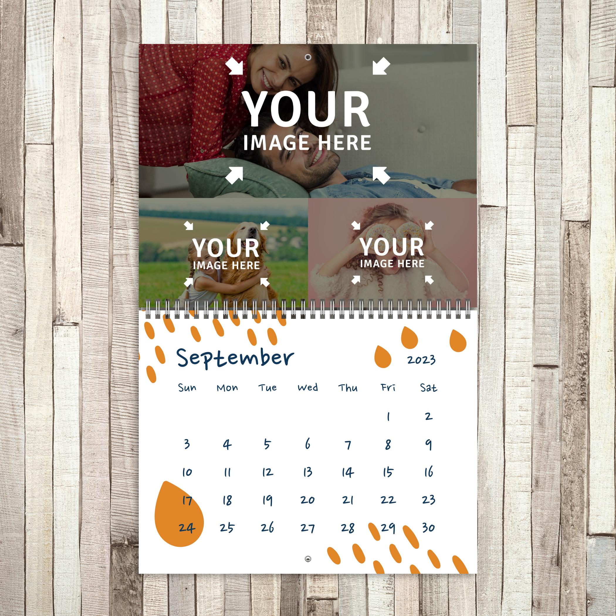 Create Custom Photo Calendar - Add photos and customize online