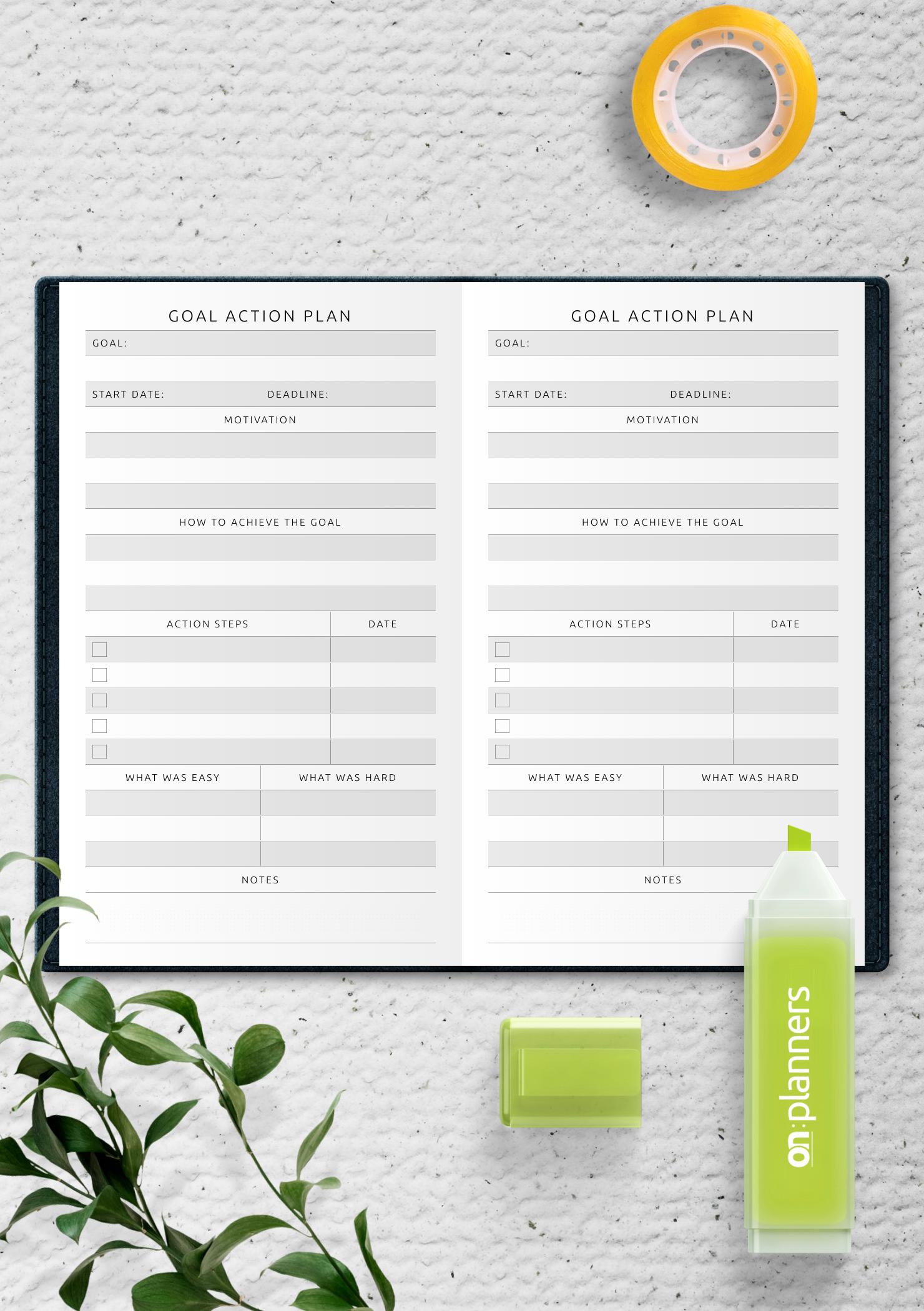 Goal Action Plan Template PDF – Achieve More with Clarity