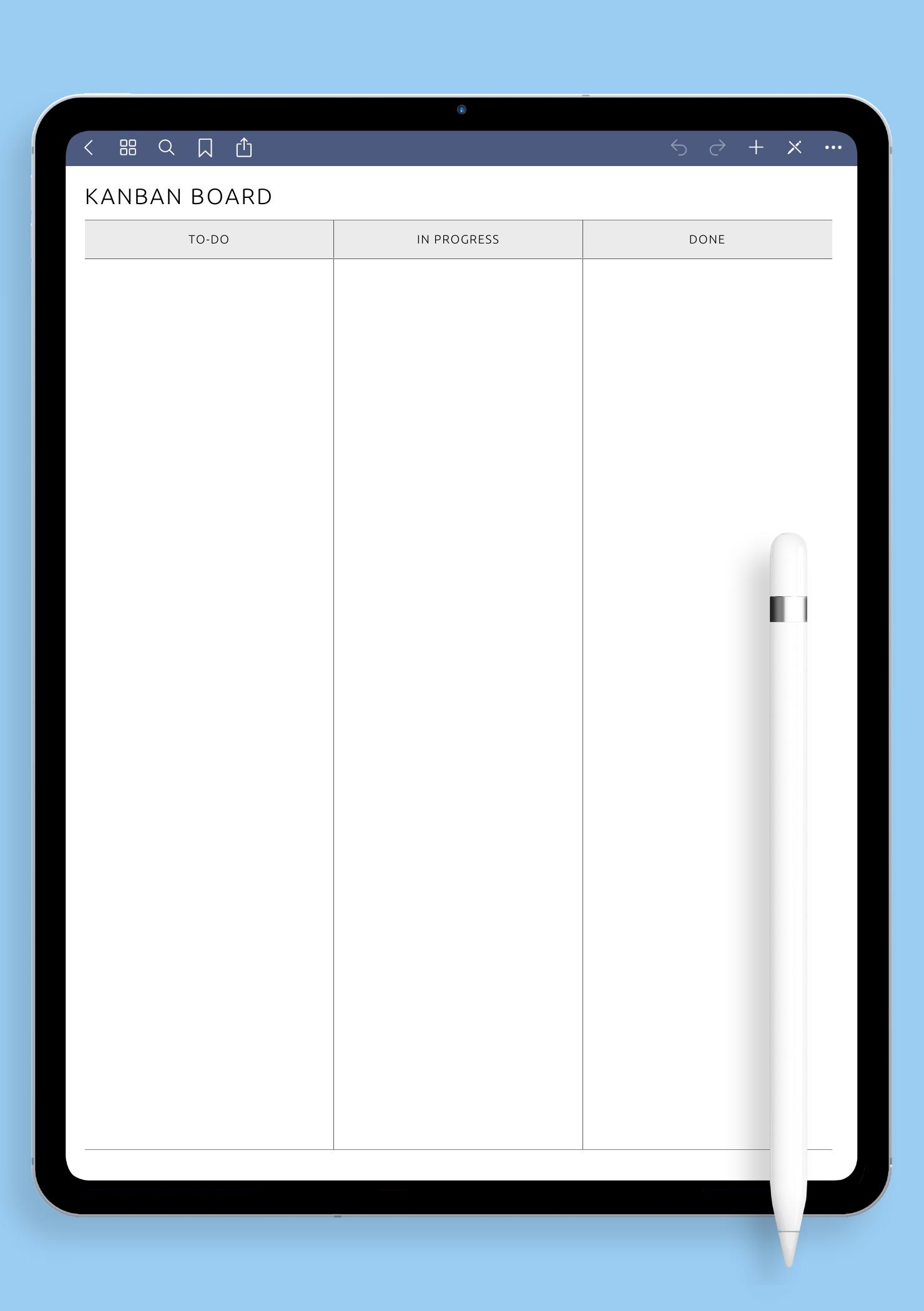 Download Printable Kanban Board Plain PDF