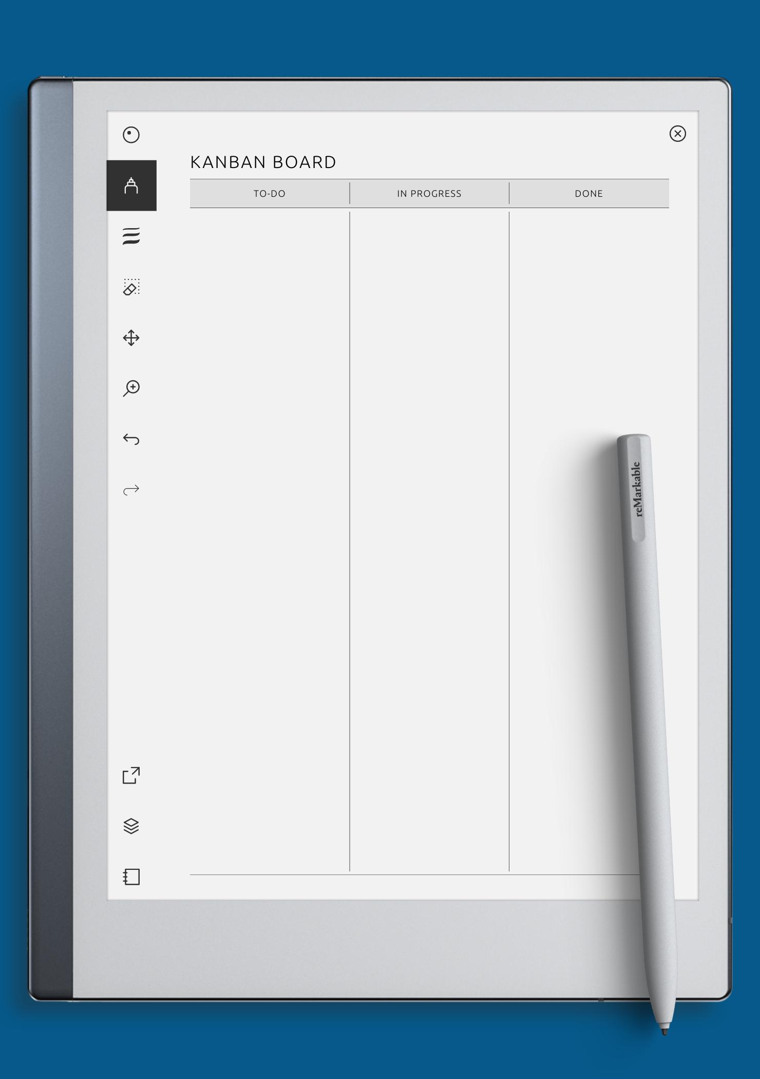 Download Printable Kanban Board Plain PDF