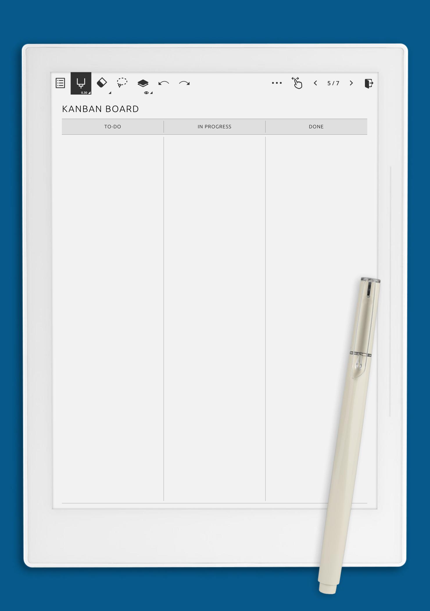 Download Printable Kanban Board Plain PDF