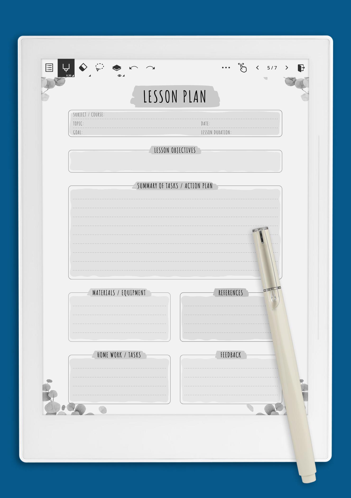 Download Printable Lesson Plan - Floral Style PDF