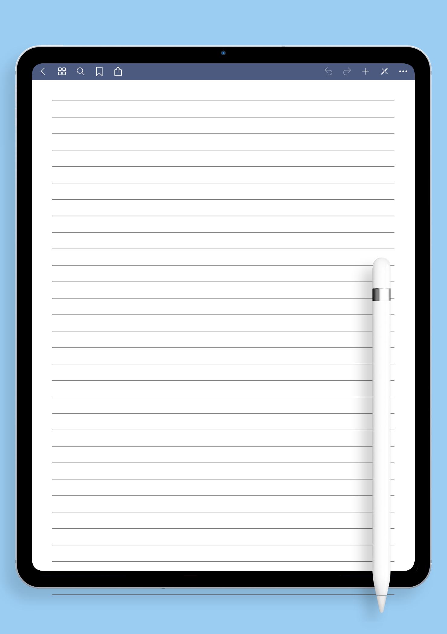 Download Printable Lined Paper Template - Narrow Ruled 1/4 inch PDF