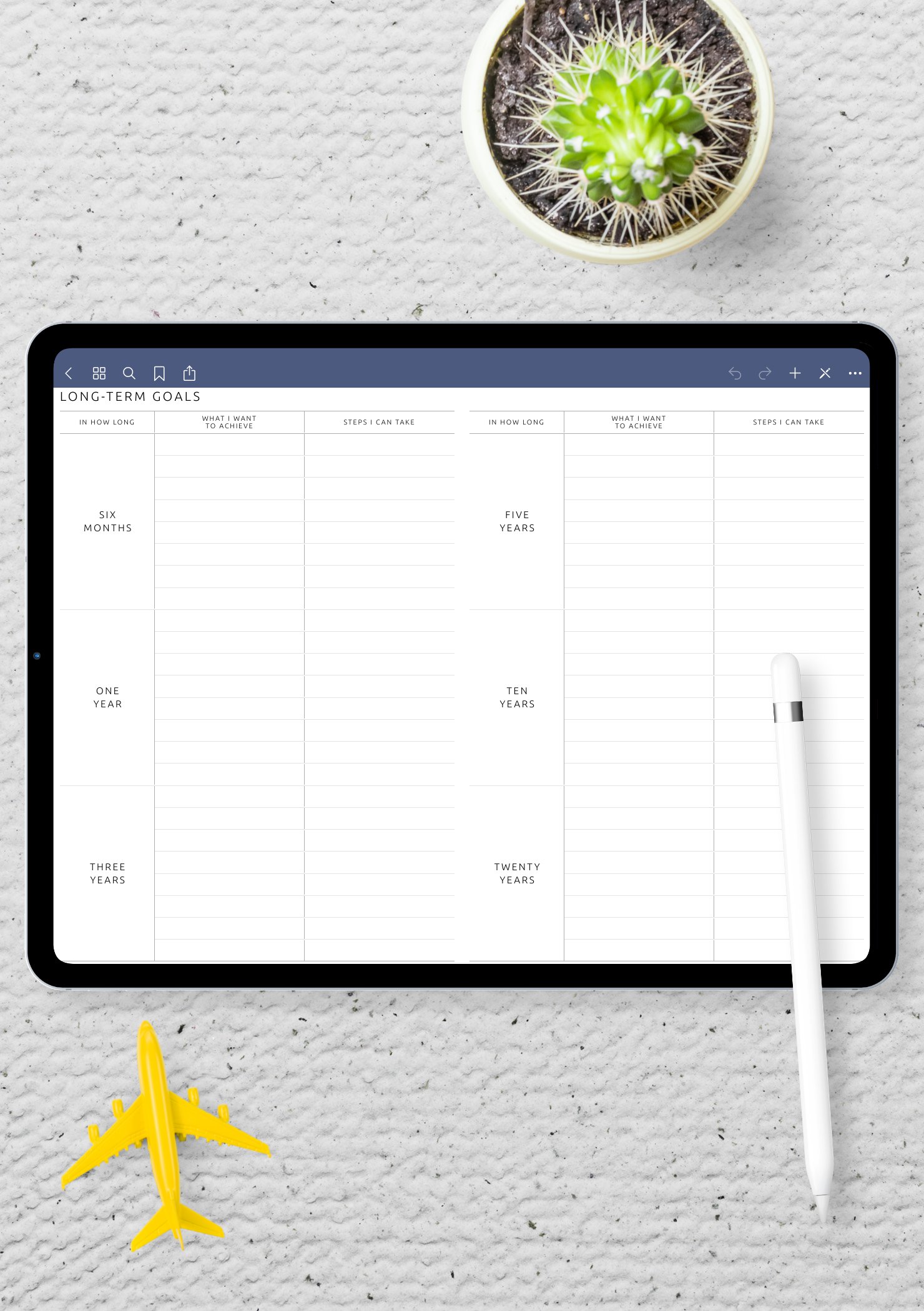 Download Printable LongTerm Goals Template PDF