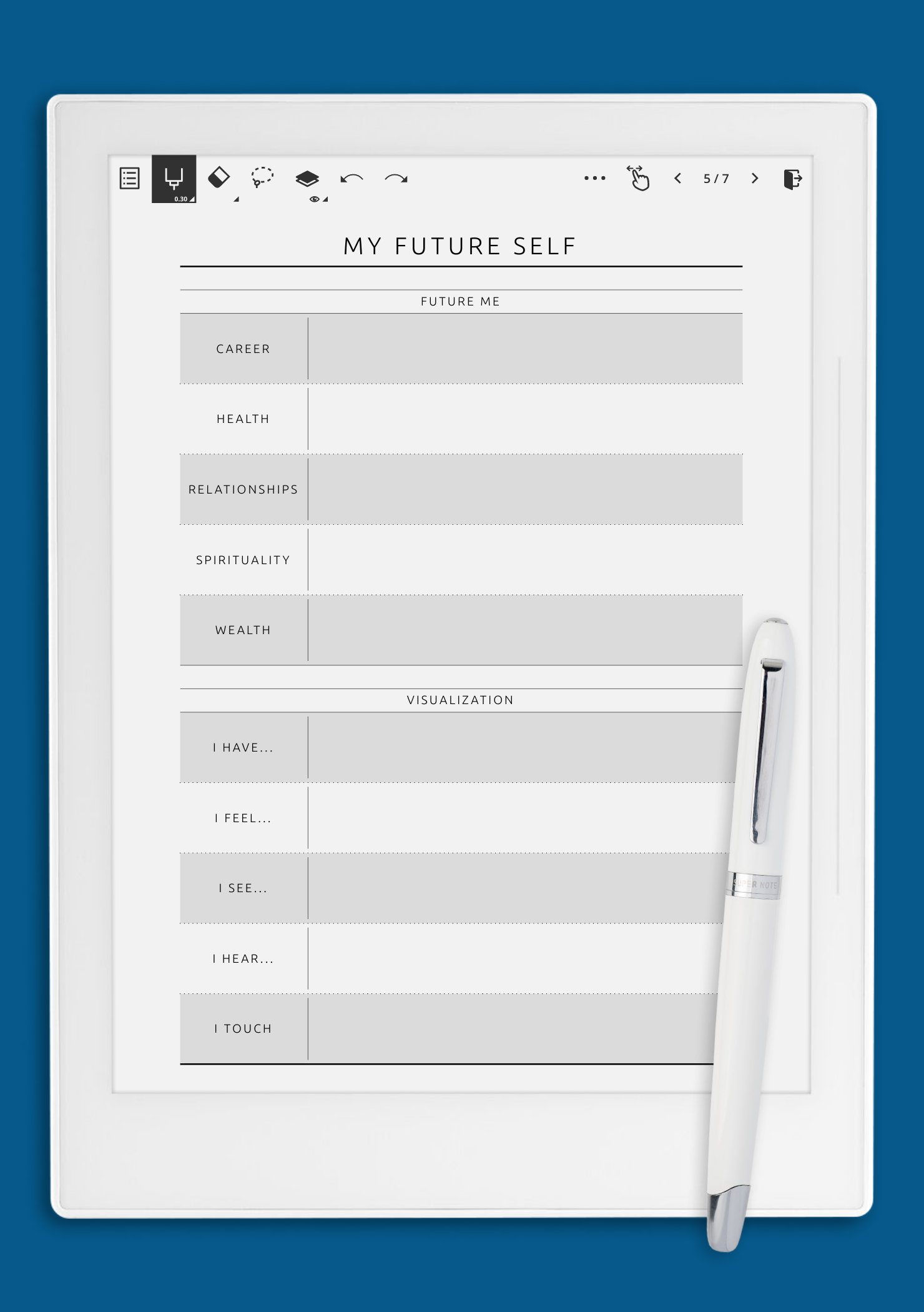 Download Printable My Future Self Template PDF