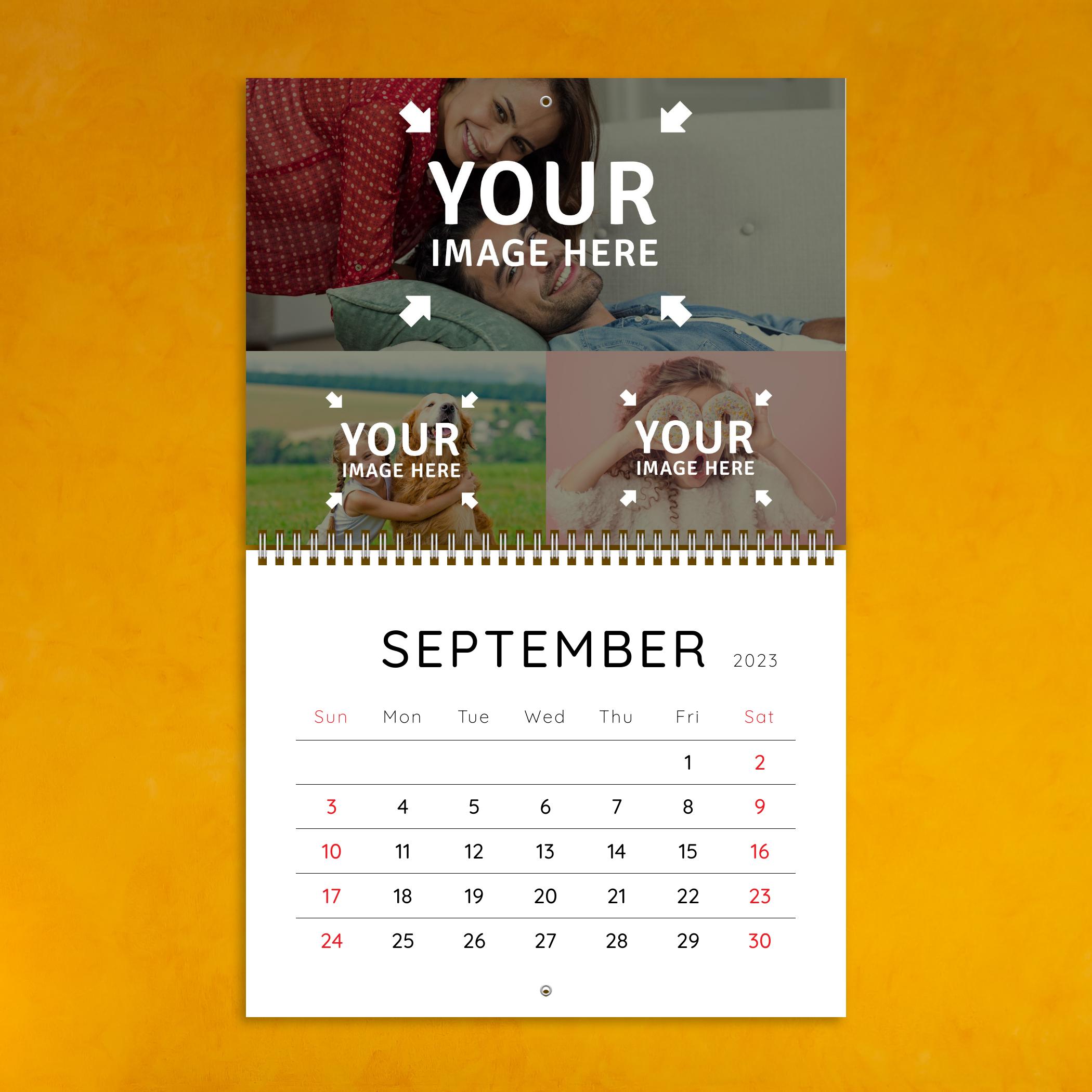 Custom Minimalist Photo Calendar Add photos and customize online