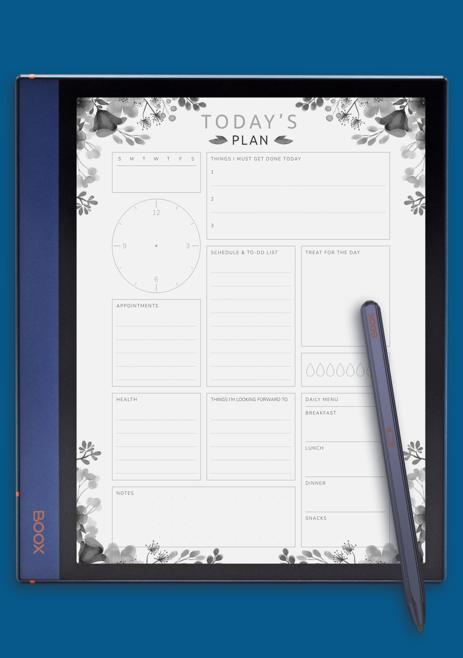 Download Printable Today's Plan with To Do List & Schedule PDF