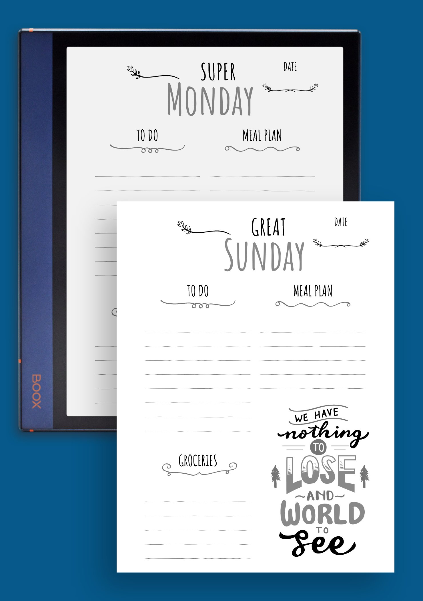 Download Printable Weekly Planner with Goal Quotes PDF