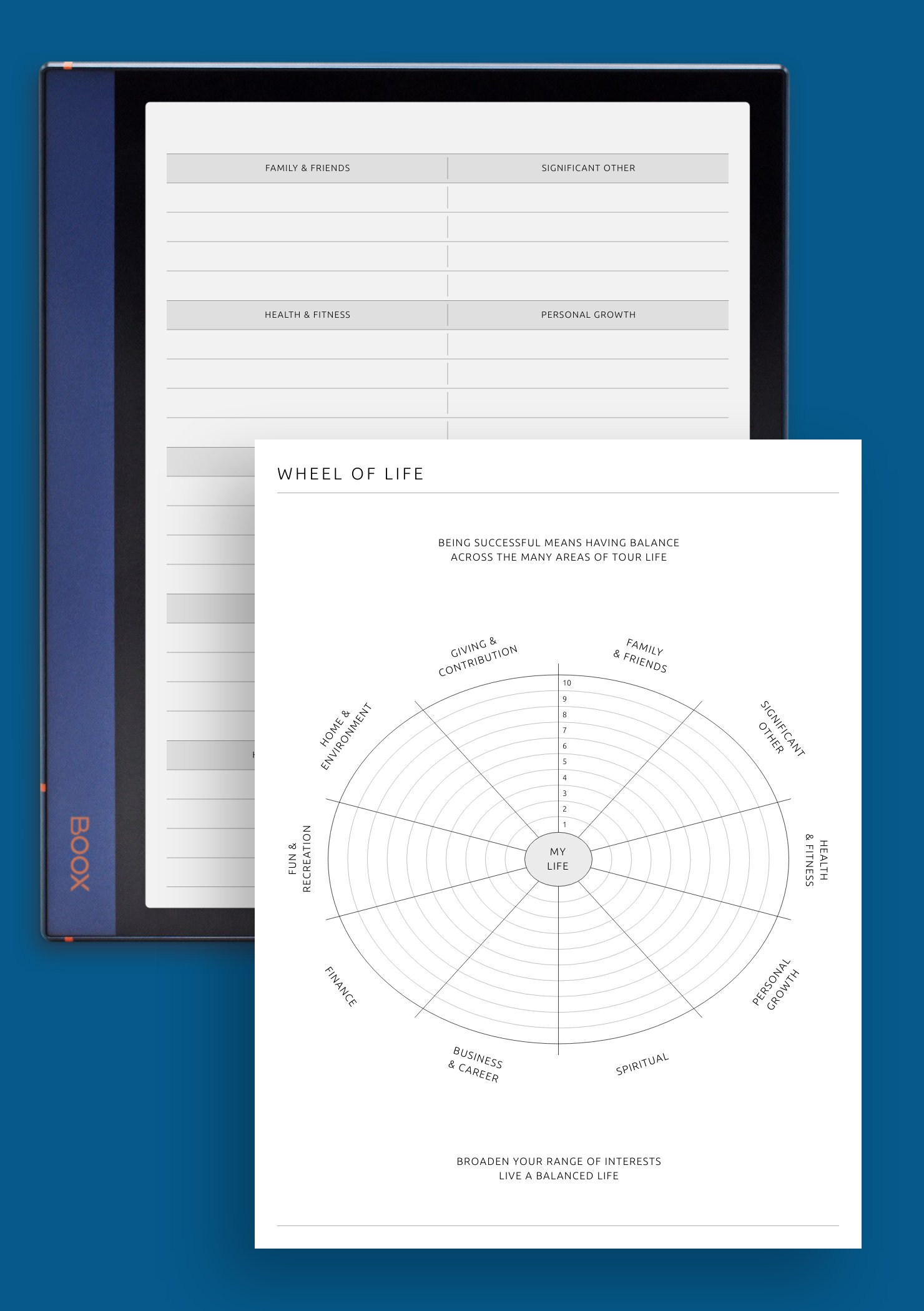 Download Printable Wheel Of Life Goal Tracker Template PDF