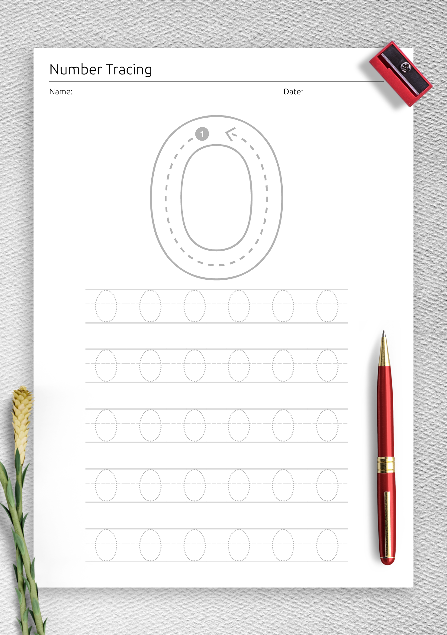 Download 09 Guided Number Tracing Pack for Kids Printable PDF