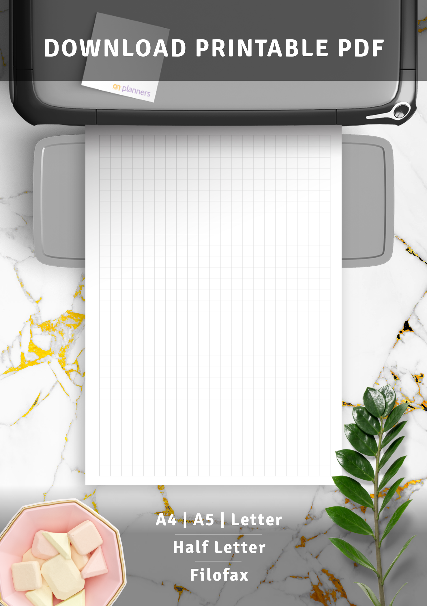 Download Printable 1/4 inch Graph Paper Printable PDF