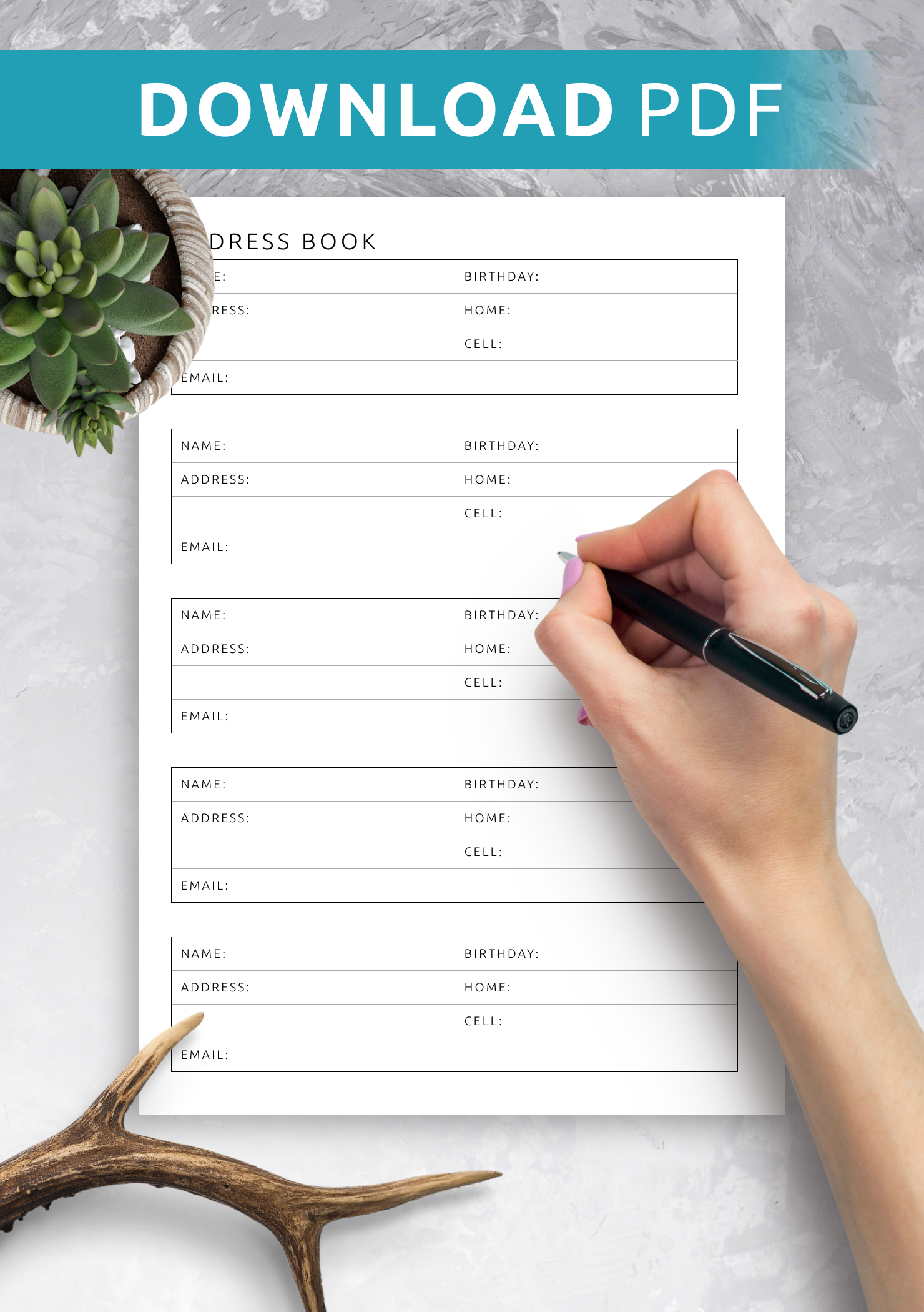 Notes Address Book Template Download Printable Address Book Template PDF