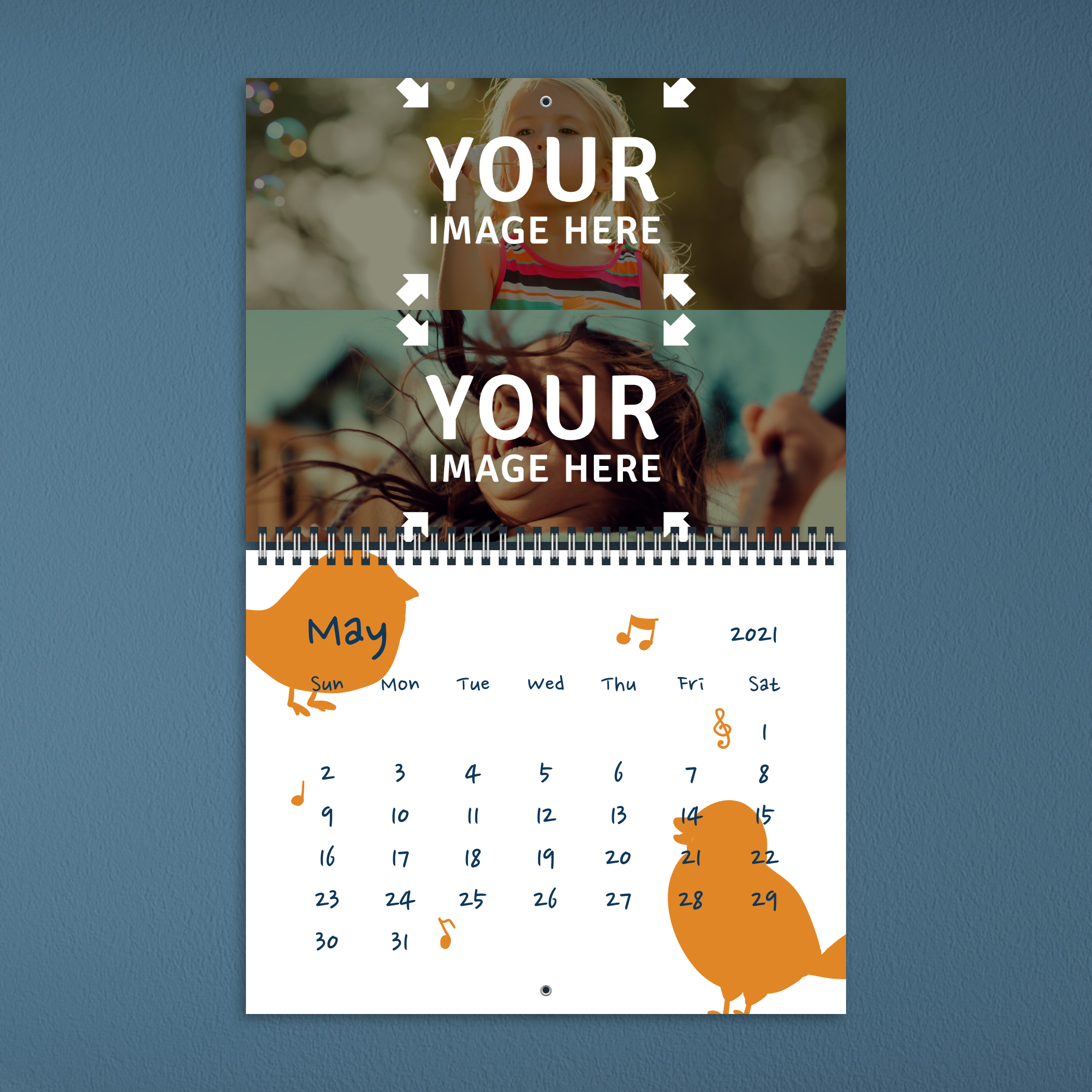 Create Custom Photo Calendar - Add photos and customize online