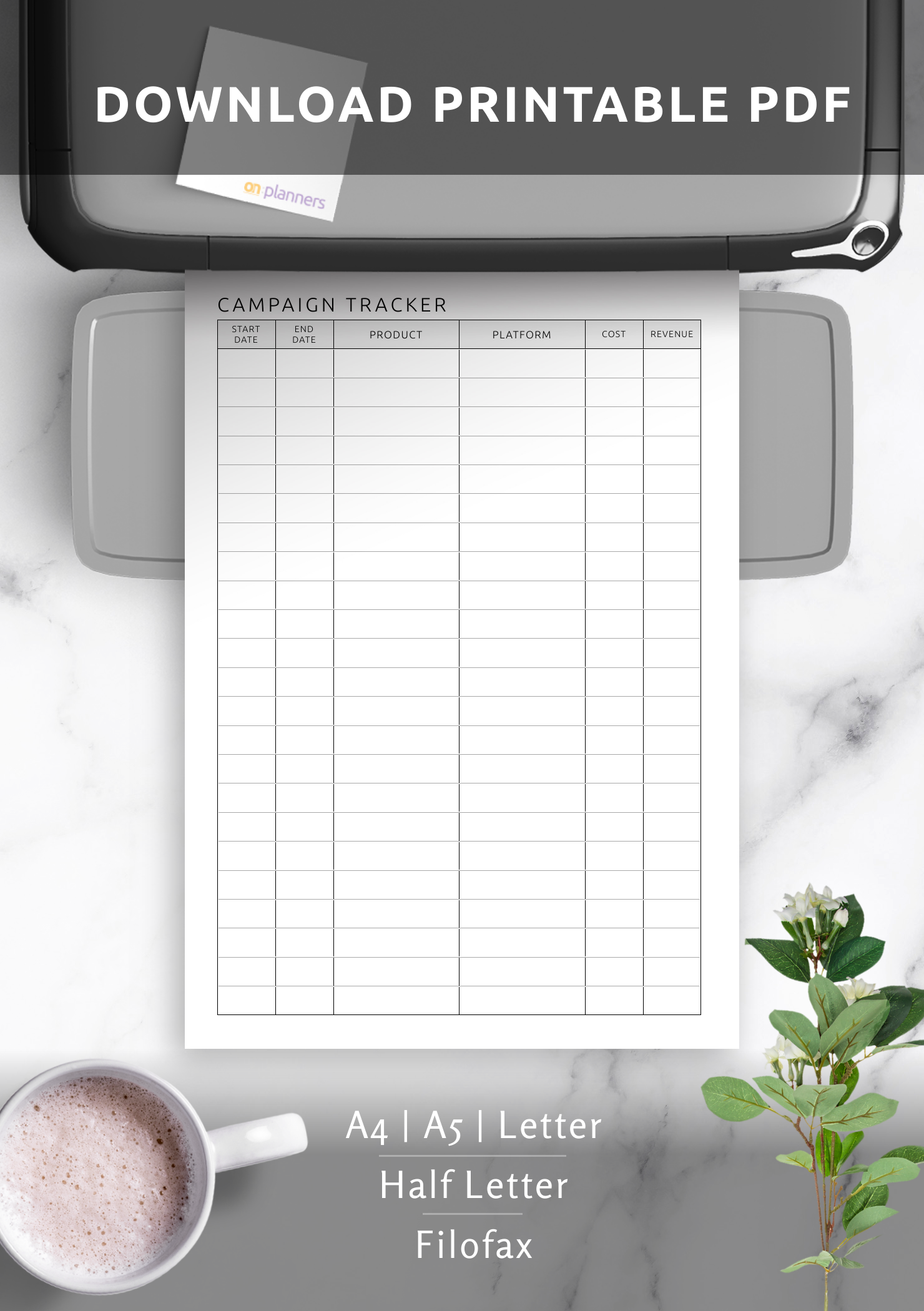 Download Printable Campaign Tracker Template PDF