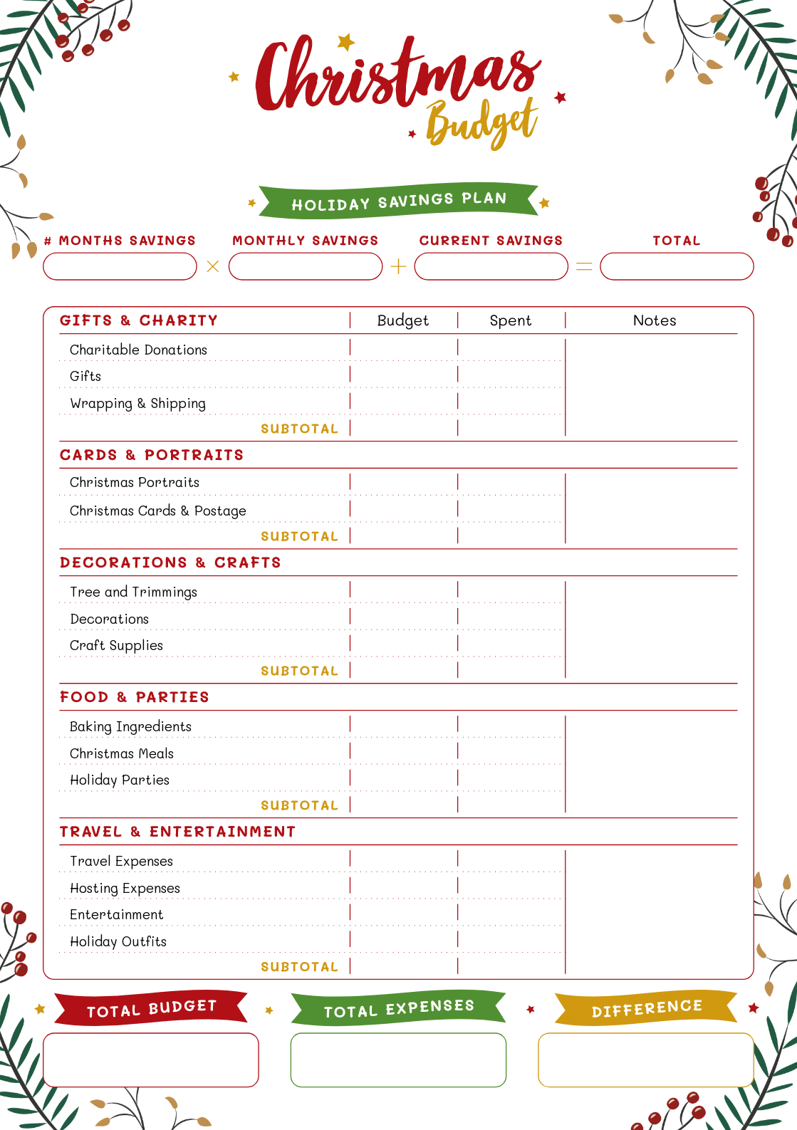 party planner template