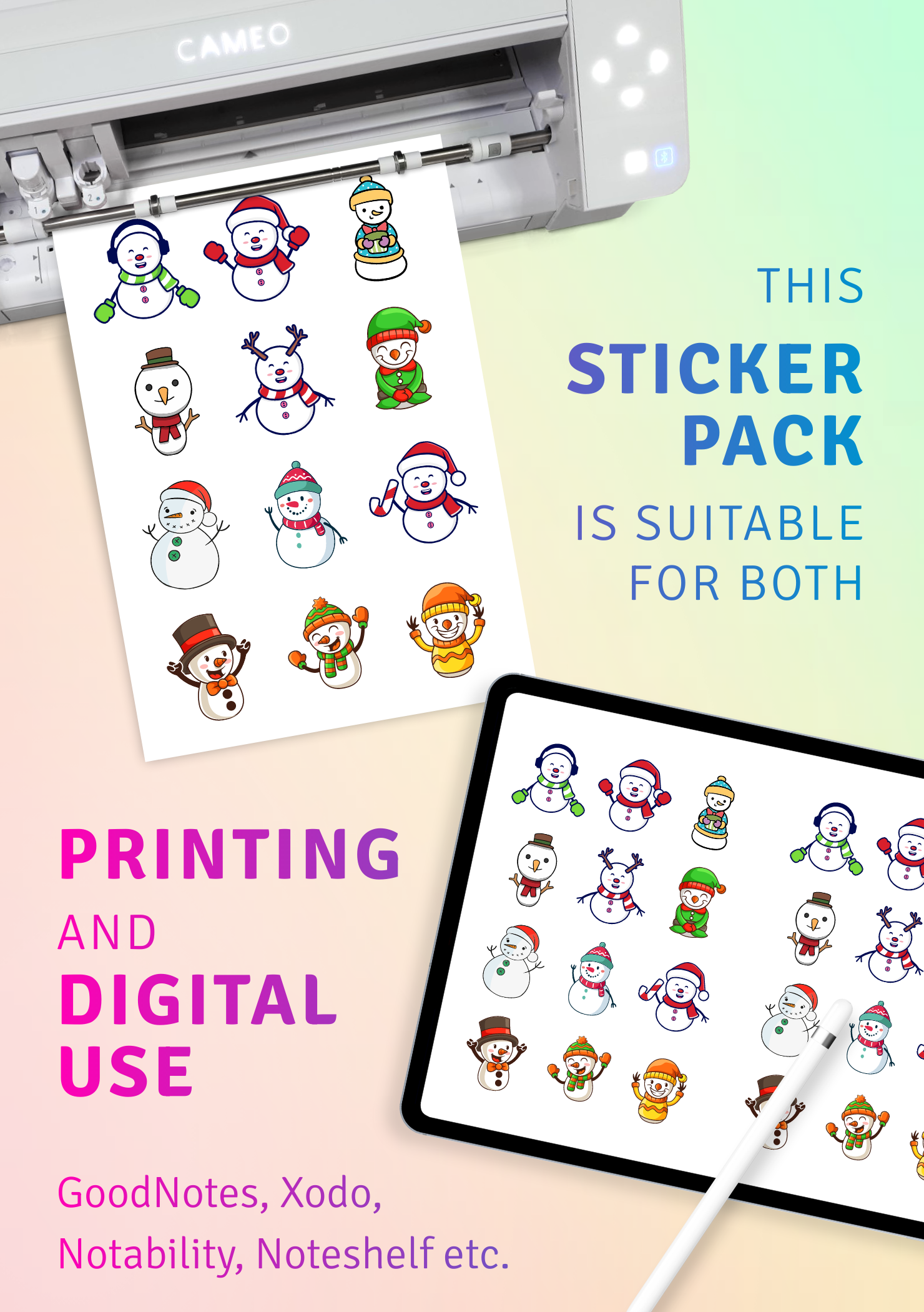 Christmas Animals Stickers part 1