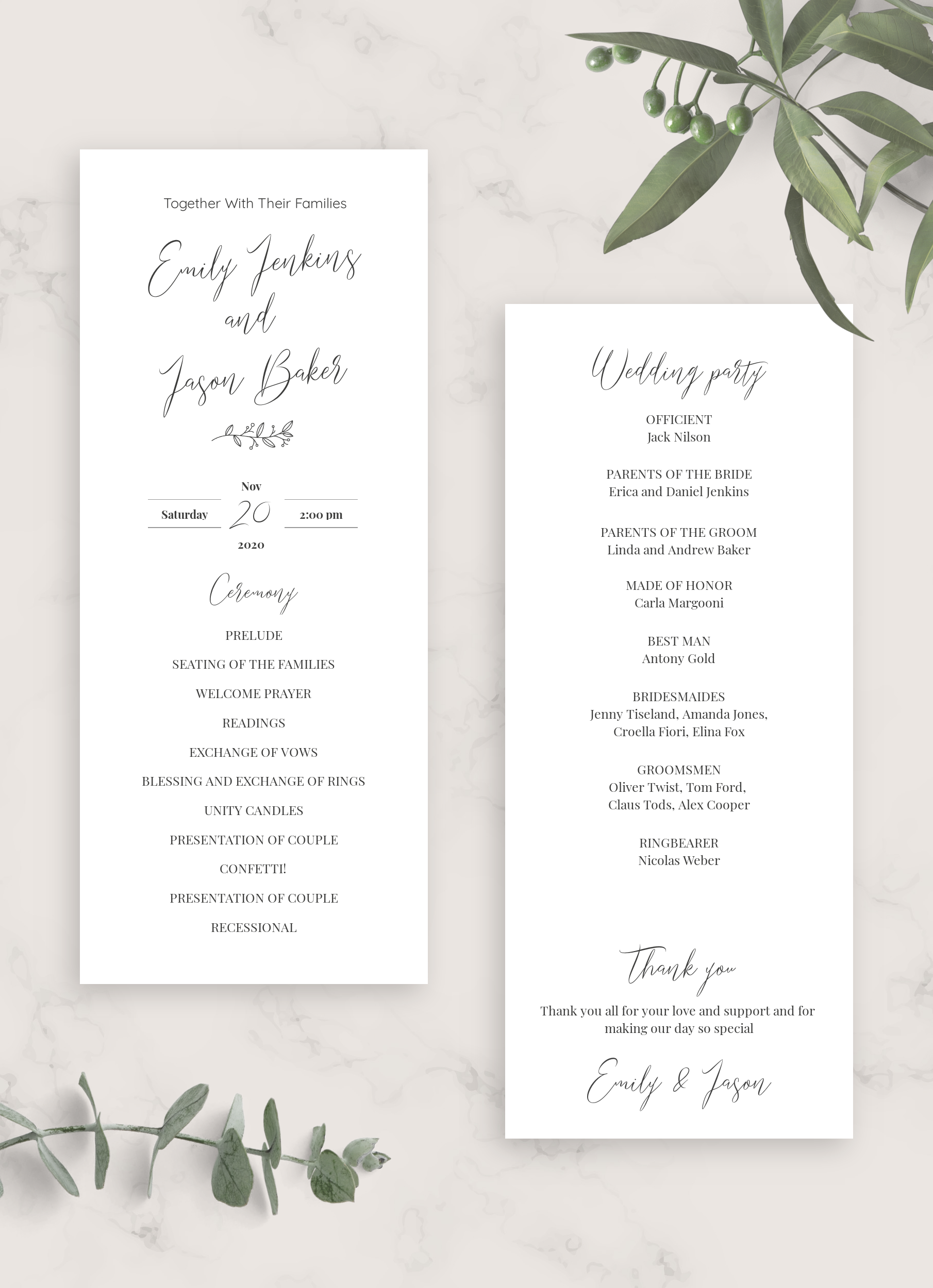 Download Printable Classic Elegant Wedding Invitation Suite PDF