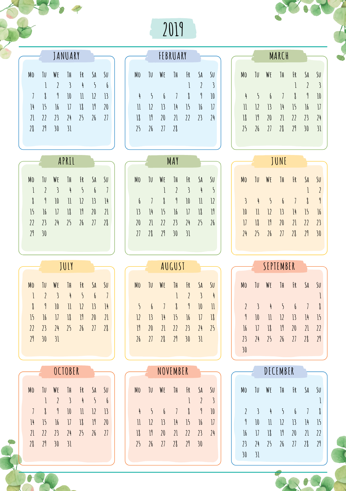 Download Printable Daily Planner - Floral Style PDF