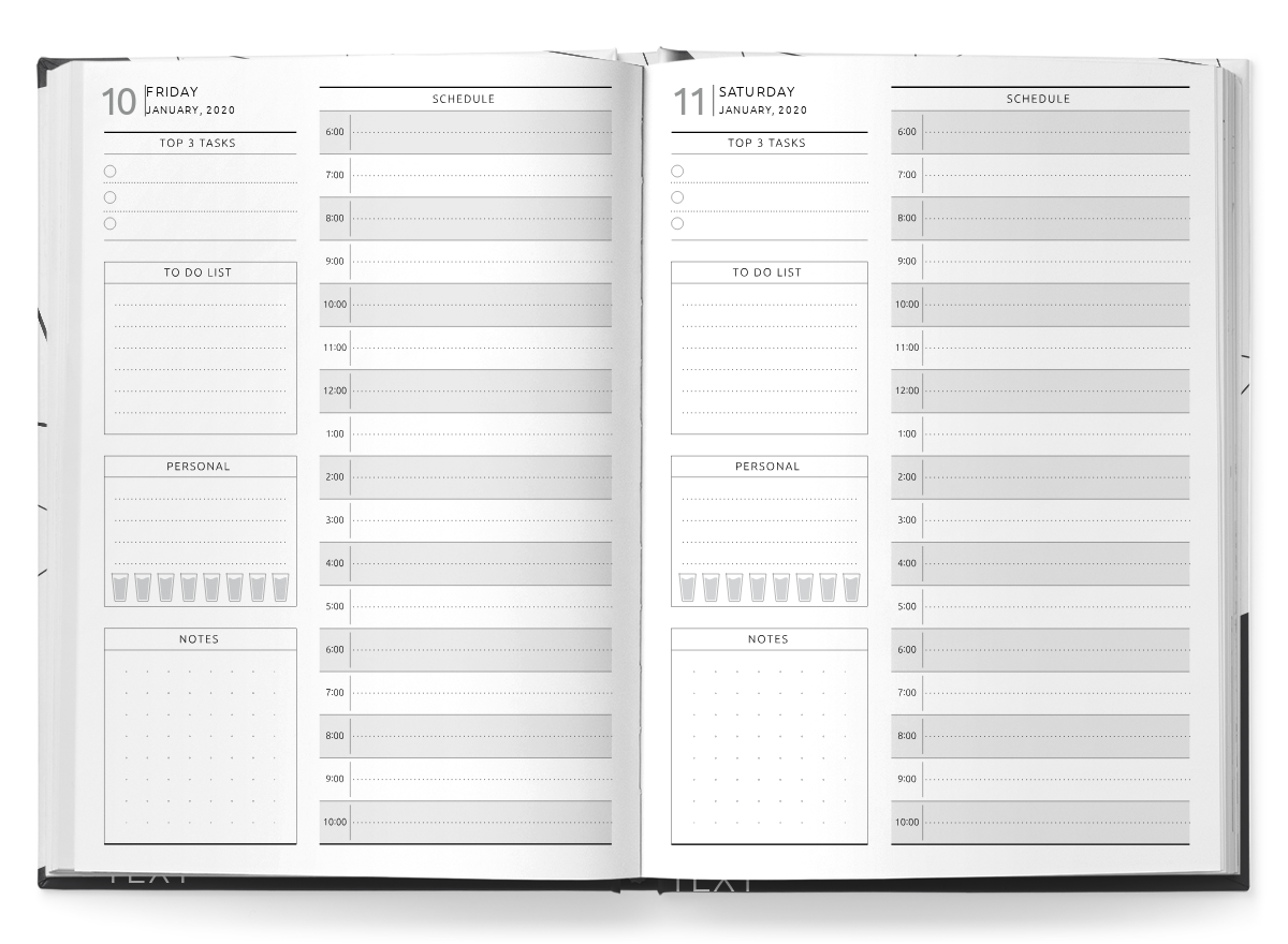 Daily Planner Hardcover Original Style